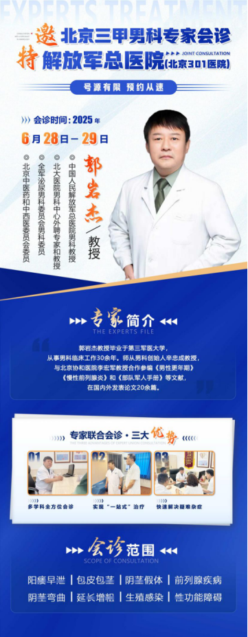 北京男科名医郭岩杰教授亲诊山东东方男科医院｜专攻前列腺增生疑难病