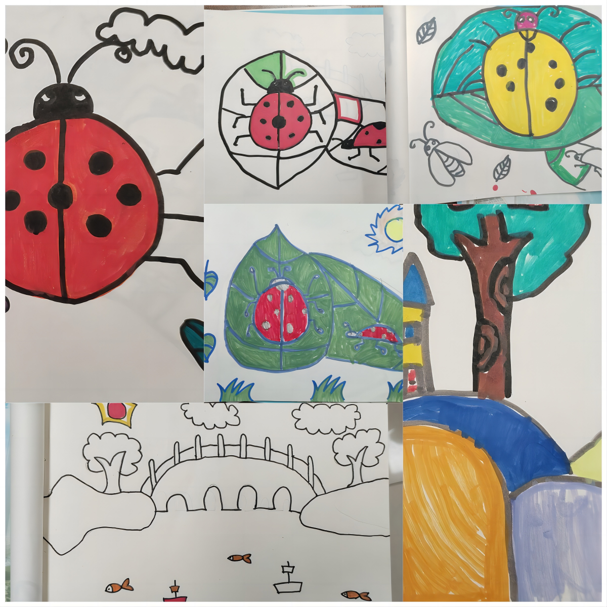 彩色的梦 ——济南高新区遥墙中心小学一年级简笔画作品展示活动